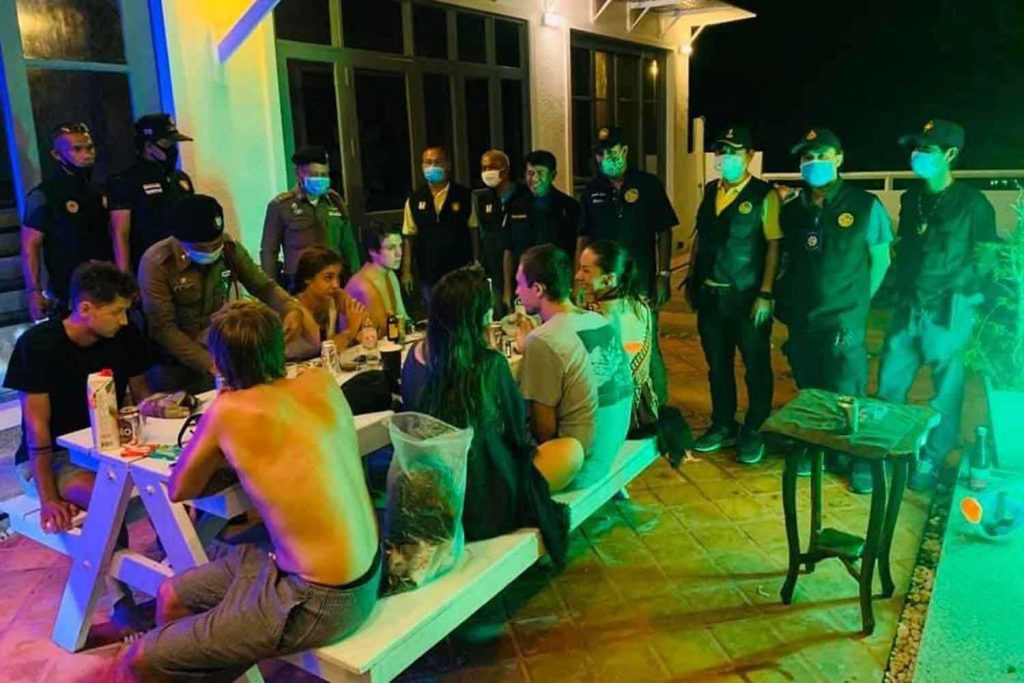 Russian tourists caught partying in house on Koh Phangan island